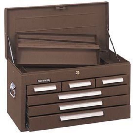 KENNEDY Kennedy® 266B Signature Series 26-1/8"W X 12"D X 14-3/4"H 6 Drawer Brown Mechanics Chest 266B